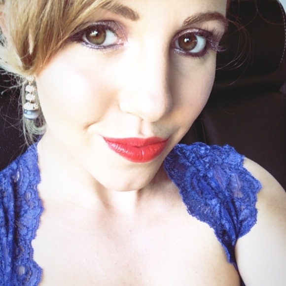 Nicole Miller Indigo Lace Cutout Back Women's Dress - Picture 6 of 7